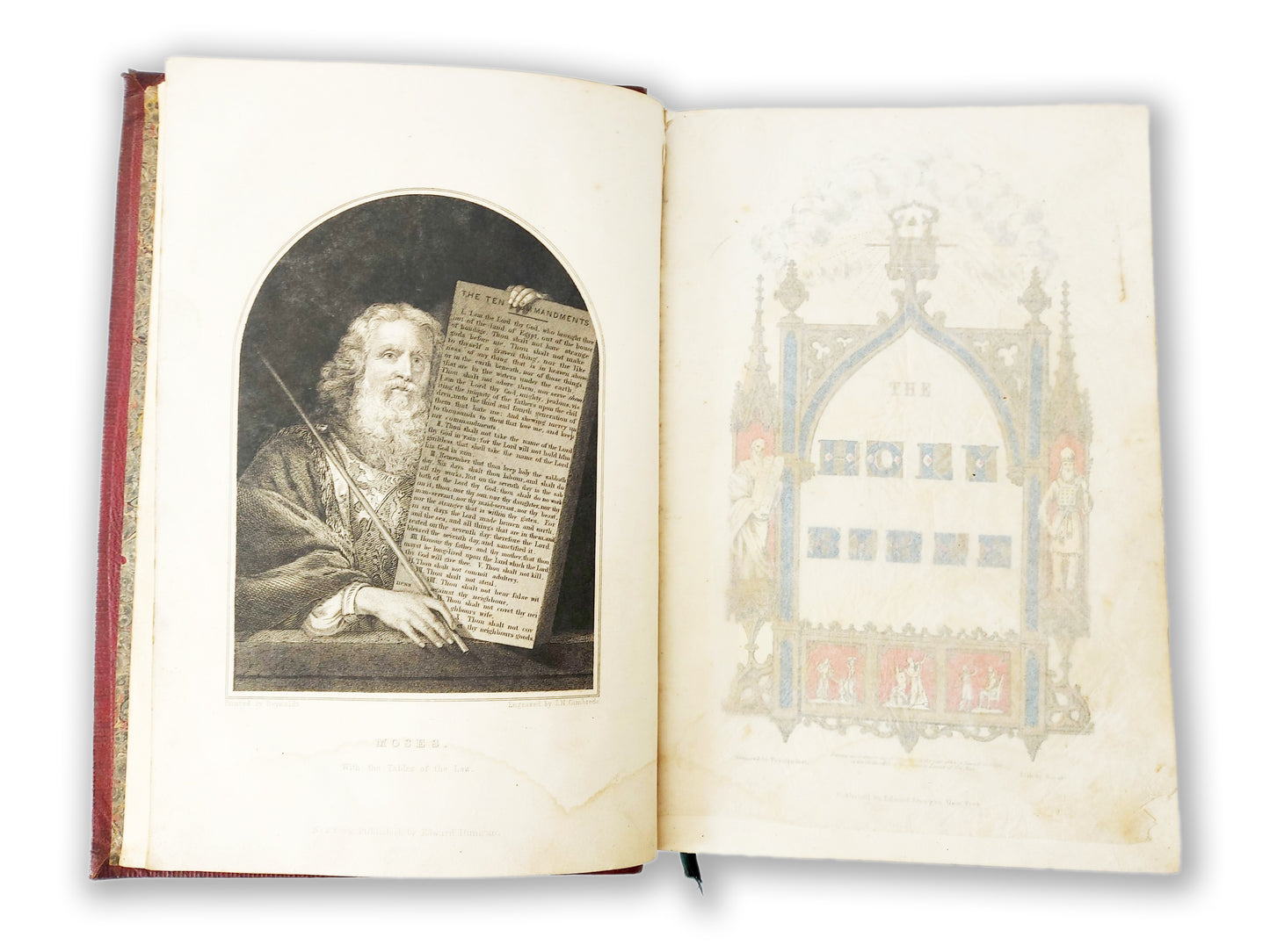 Pub. 1844 - Holy Bible - DOUAY Version of the Old & New Testament by Edward Dunigan, New York