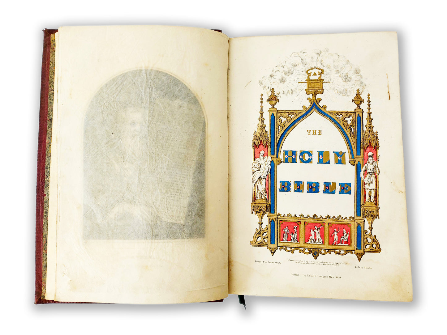 Pub. 1844 - Holy Bible - DOUAY Version of the Old & New Testament by Edward Dunigan, New York