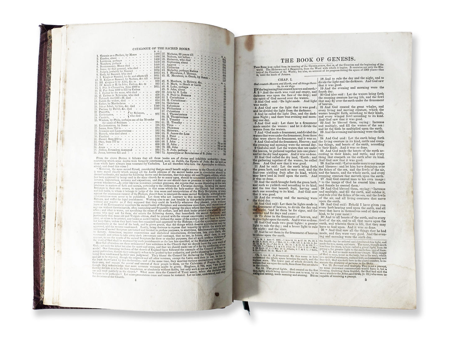 Pub. 1844 - Holy Bible - DOUAY Version of the Old & New Testament by Edward Dunigan, New York