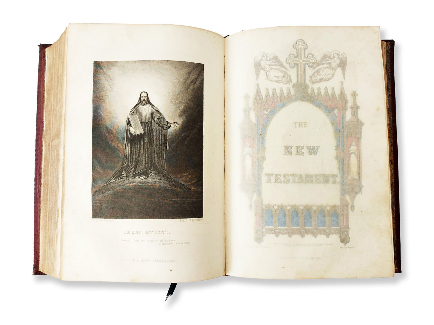 Pub. 1844 - Holy Bible - DOUAY Version of the Old & New Testament by Edward Dunigan, New York