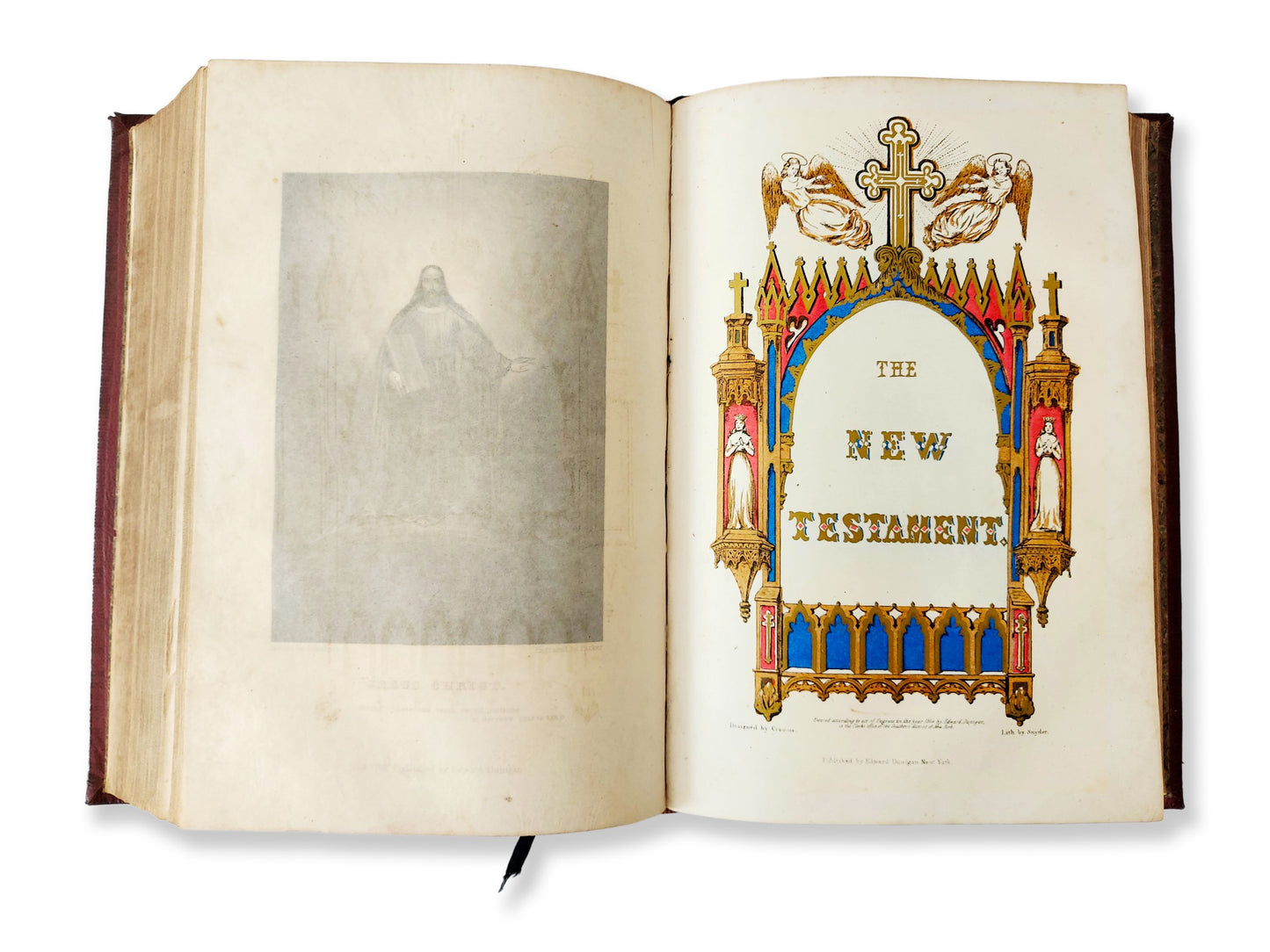 Pub. 1844 - Holy Bible - DOUAY Version of the Old & New Testament by Edward Dunigan, New York